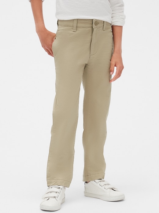 Image number 1 showing, Kids Uniform Relaxed Fit Khakis with Gap Shield