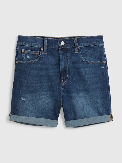 View large product image 1 of 1. 4" High Rise Denim Shorts