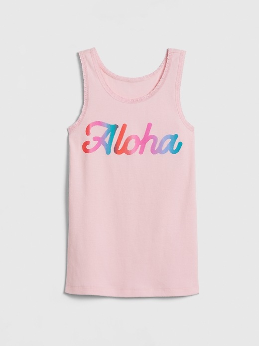 1 of 8 showing, with the color old school pink of product Kids Graphic Tank Top