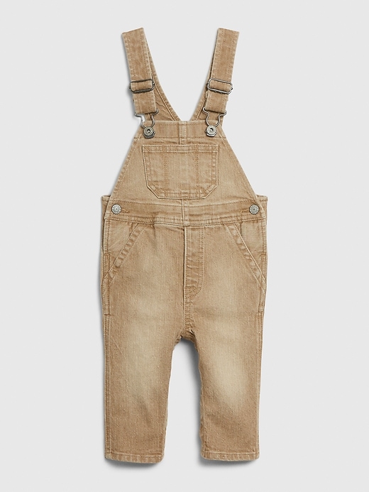 View large product image 1 of 1. Baby Denim Khaki Overalls