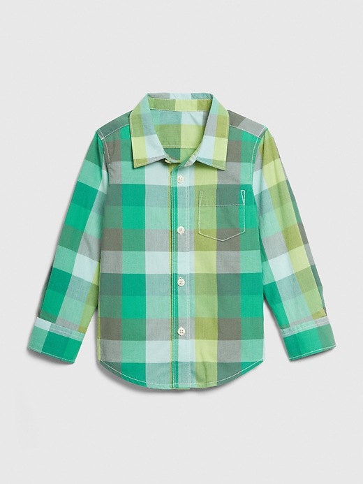 View large product image 1 of 1. Toddler Plaid Poplin Button-Down