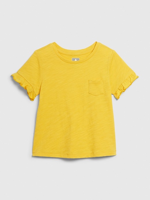 Image number 3 showing, Toddler 100% Organic Cotton Ruffle T-Shirt