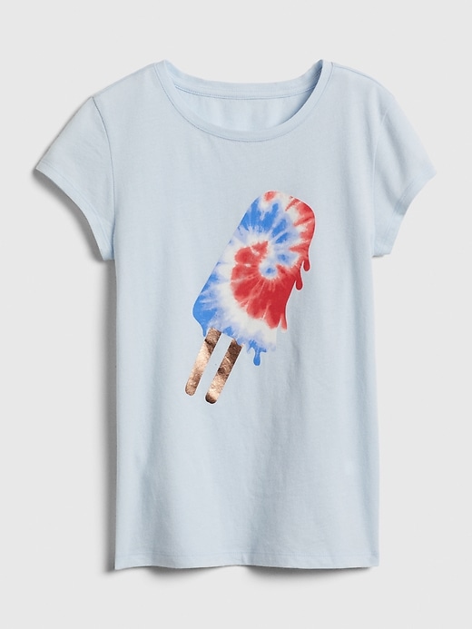1 of 8 showing, with the color essential blue of product Kids Graphic T-Shirt