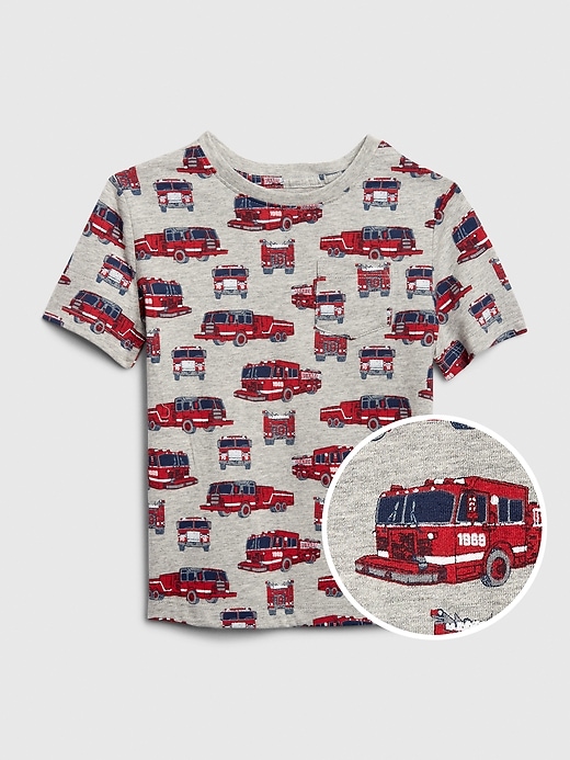 View large product image 1 of 1. Toddler Print Pocket T-Shirt