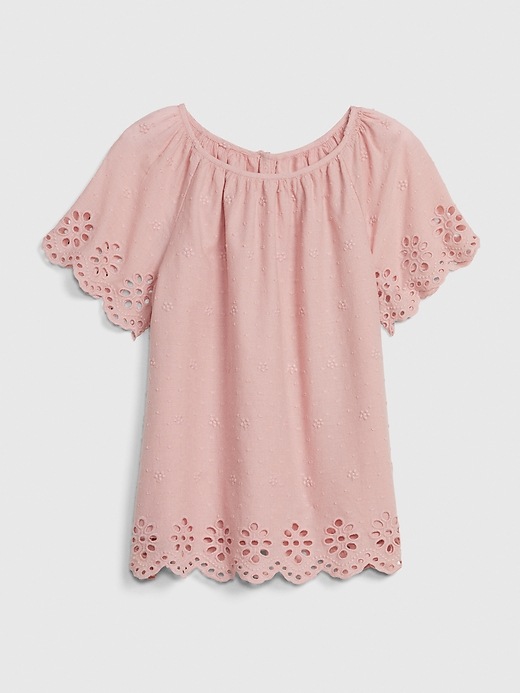 View large product image 1 of 1. Kids Eyelet Lace Top