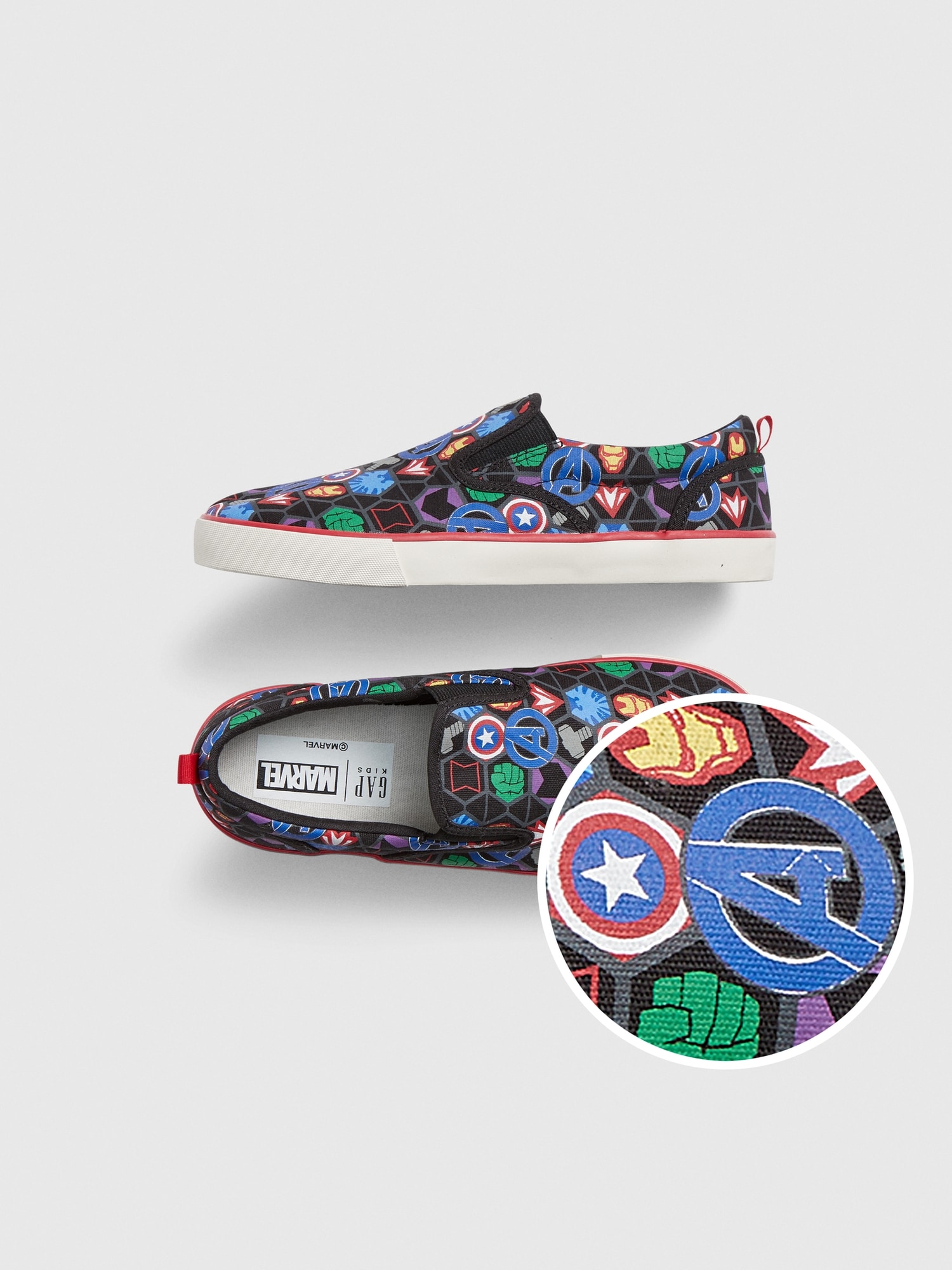 marvel slip on sneakers