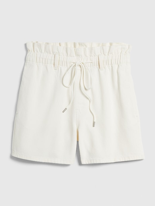 Image number 1 showing, Paperbag Pull-On Denim Shorts