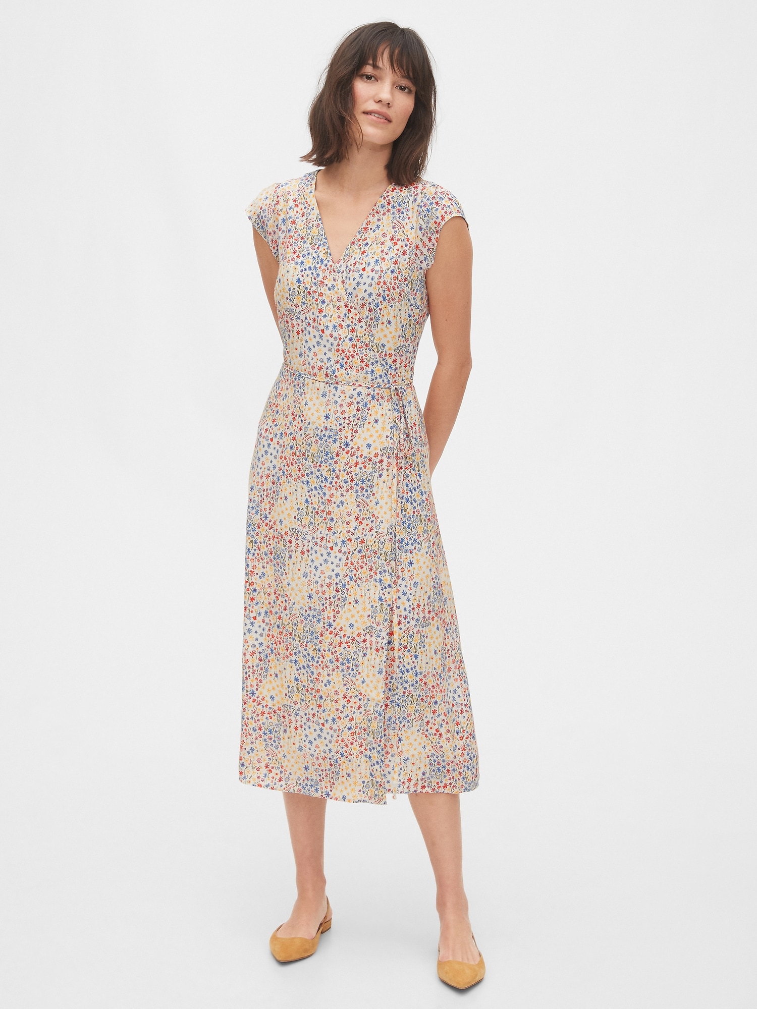 gap midi wrap dress