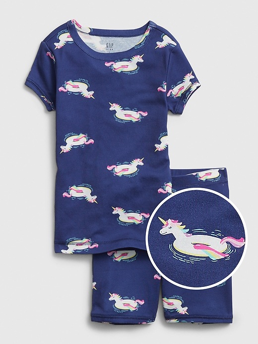 Image number 1 showing, Kids Unicorn Floaty Short PJ Set