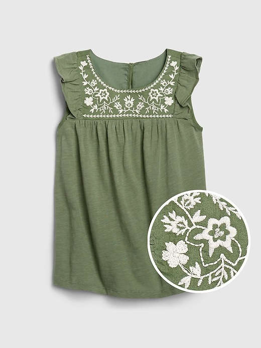 1 of 8 showing, with the color twig of product Kid Embroidered Tank Top
