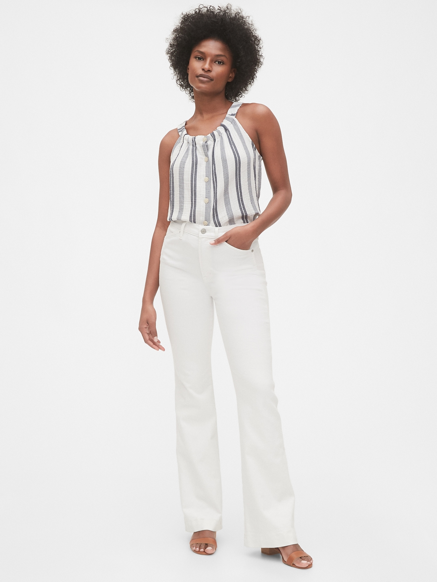 gap cropped flare jeans
