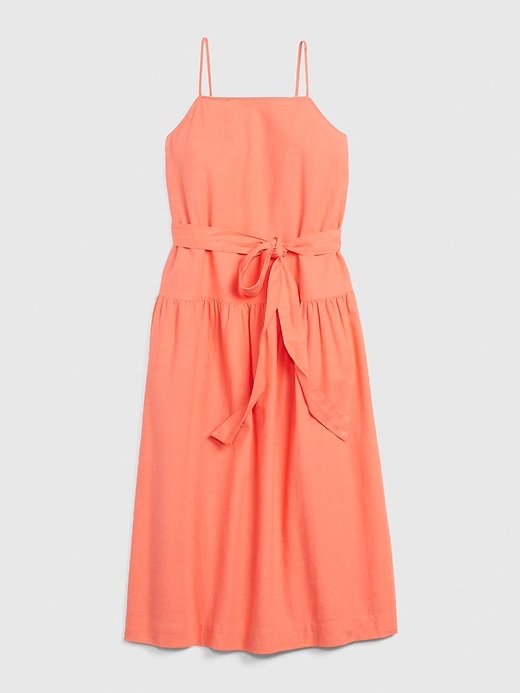 Image number 1 showing, Apronneck Maxi Dress in Linen
