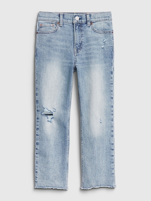 Image number 1 showing, Kids High Rise Destructed Cheeky Straight Jeans