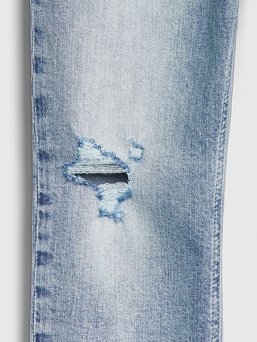 Image number 4 showing, Kids High Rise Destructed Cheeky Straight Jeans