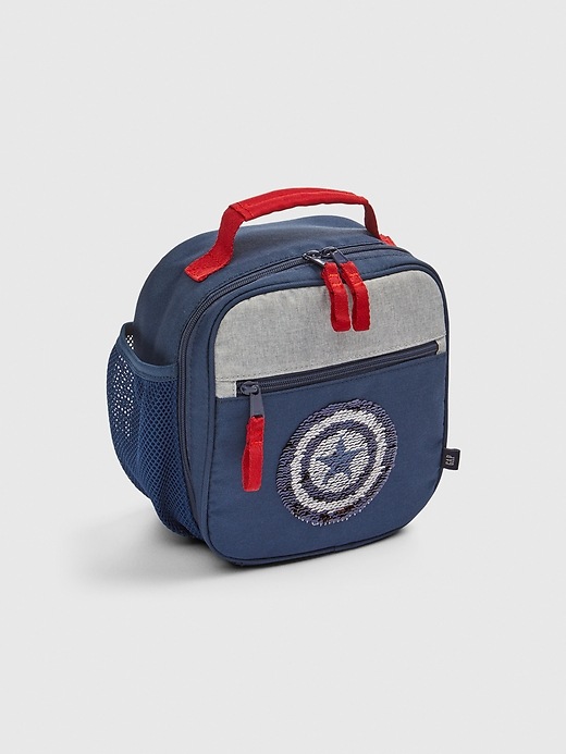 Image number 2 showing, GapKids &#124 Marvel Flippy Sequin Captain America Lunchbag