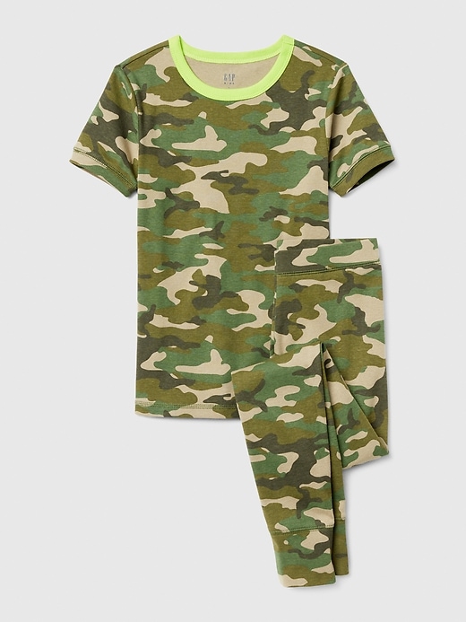 1 of 8 showing, with the color green camo of product Kids Camo PJ Set