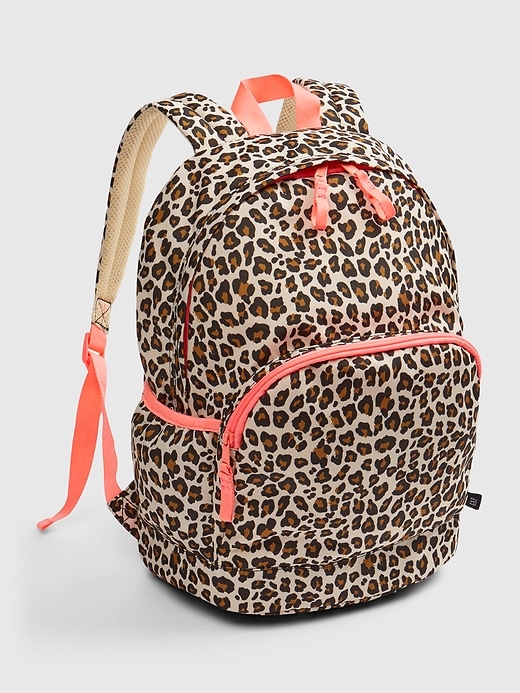 View large product image 1 of 1. Kids Leopard Print Senior Backpack