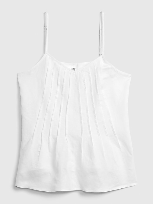 1 of 8 showing, with the color fresh white of product Pintuck Cami