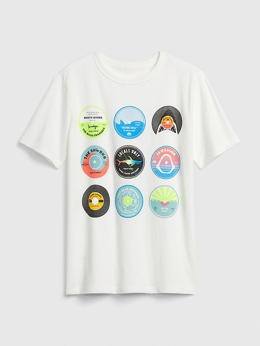 1 of 8 showing, with the color new off white of product Kids Graphic T-Shirt
