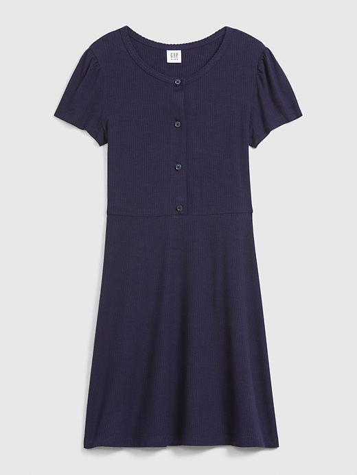 View large product image 1 of 1. Kids Skater Ribbed Dress