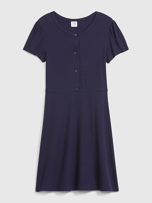 1 of 8 showing, with the color dark night of product Kids Skater Ribbed Dress