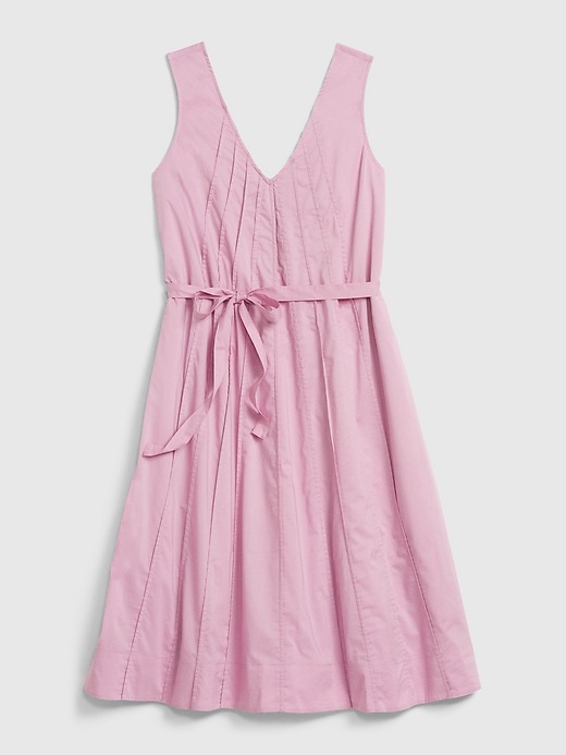 1 of 8 showing, with the color purple orchid of product Pintuck Swing Dress