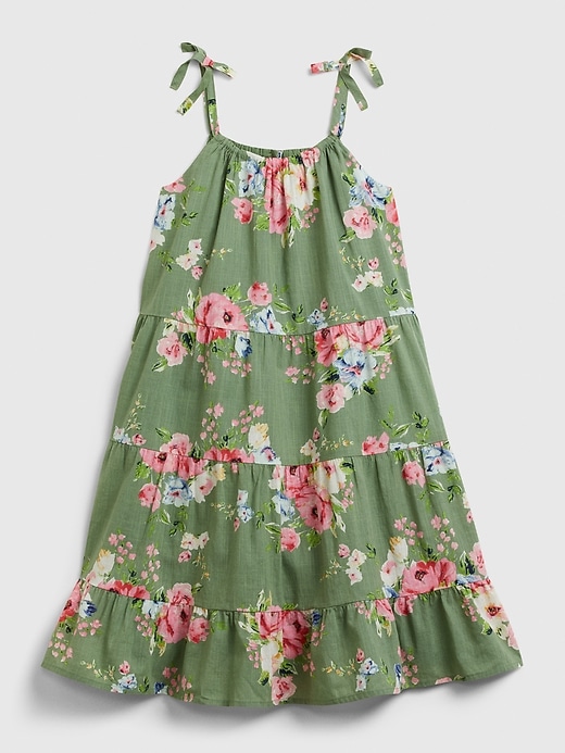View large product image 1 of 1. Girls Tiered Floral Dress
