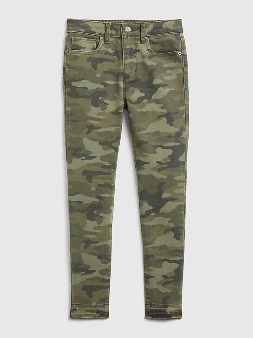 Image number 1 showing, Kids High Rise Ankle Camo Jeggings with Stretch