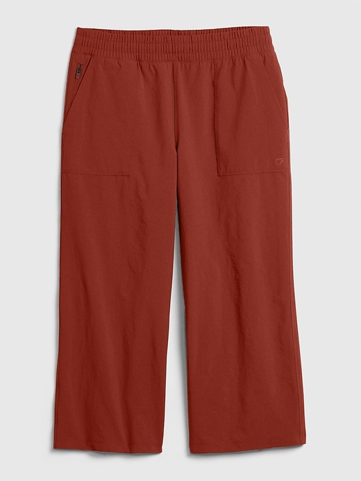 1 of 8 showing, with the color burnt red russet of product GapFit Runaround Crop Pants