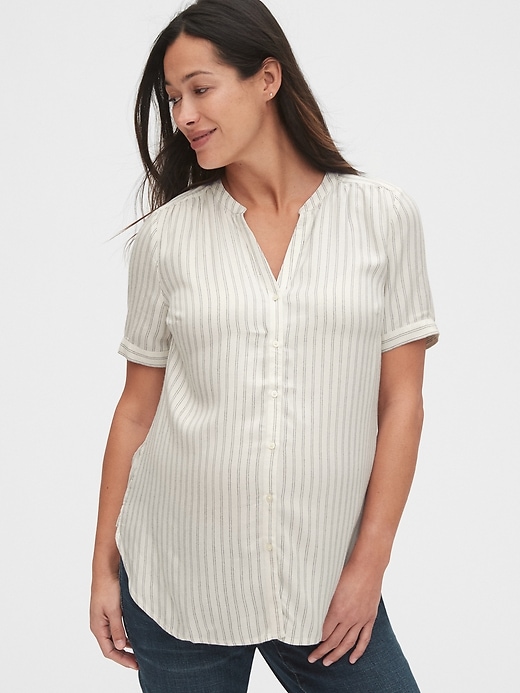 View large product image 1 of 1. Maternity Button-Down Shirt