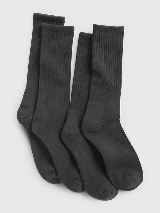 1 of 8 showing, with the color true black of product Crew Socks (2-Pack)