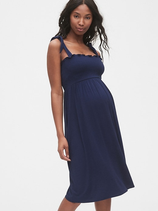 Image number 3 showing, Maternity Smocked Tank Dress