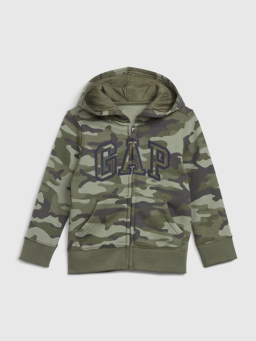 1 of 8 showing, with the color green camo of product Toddler Gap Logo Hoodie Sweatshirt