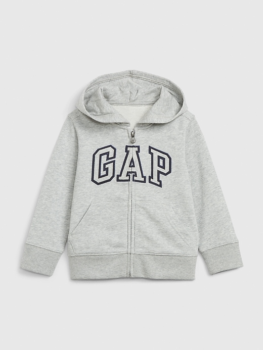 1 of 8 showing, with the color heather grey of product Toddler Gap Logo Hoodie Sweatshirt