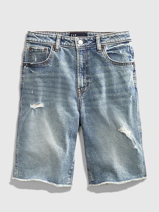 View large product image 1 of 1. Teen Distressed Bermuda Shorts