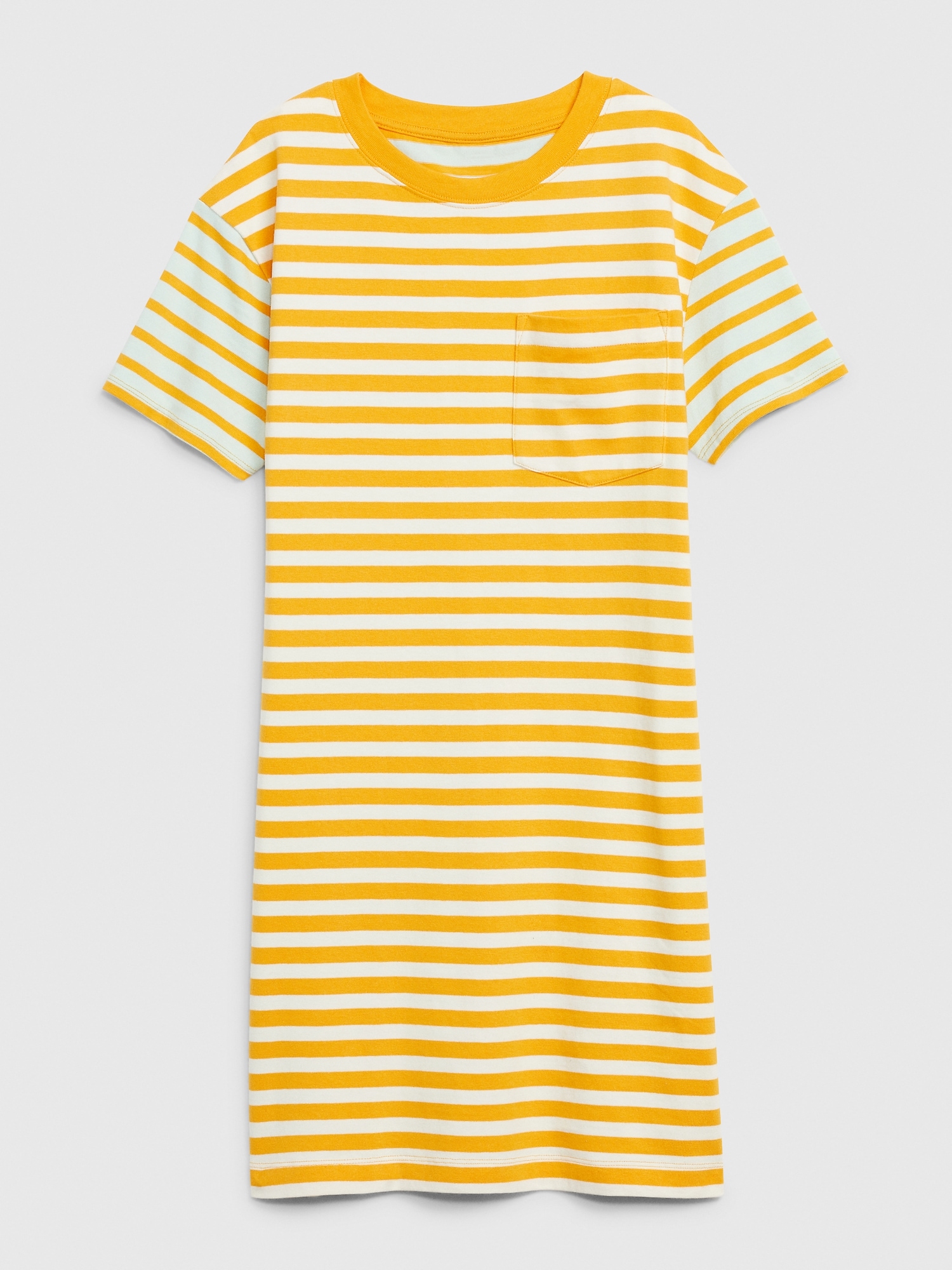 Yellow striped t shirt dress outlet