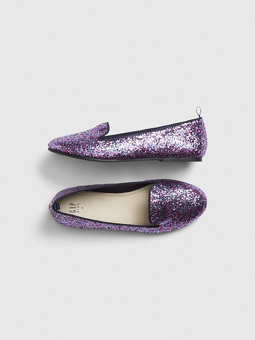 View large product image 1 of 1. Kids Sparkly Ballet Flats