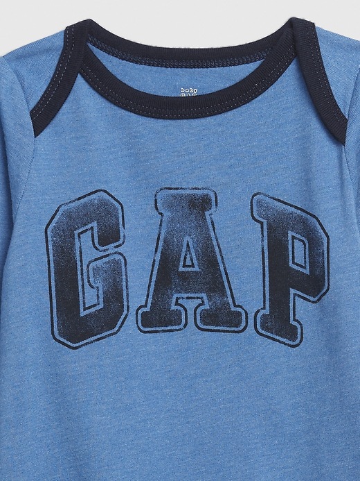 Image number 3 showing, Baby Long Sleeve Gap Logo Bodysuit