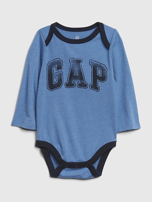 Image number 1 showing, Baby Long Sleeve Gap Logo Bodysuit