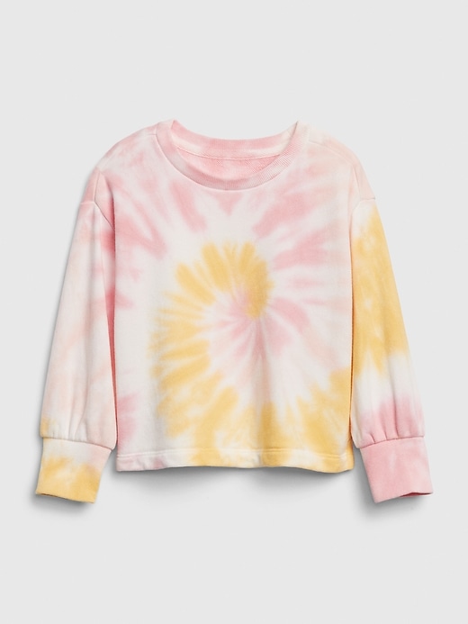 1 of 8 showing, with the color yellow tie dye of product Toddler Tie-Dye Sweatshirt