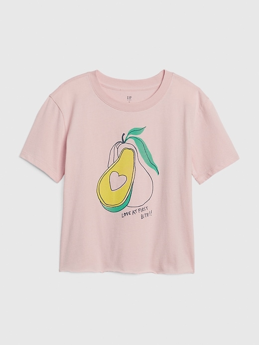 1 of 8 showing, with the color pure pink of product Kids Graphic Boxy T-Shirt