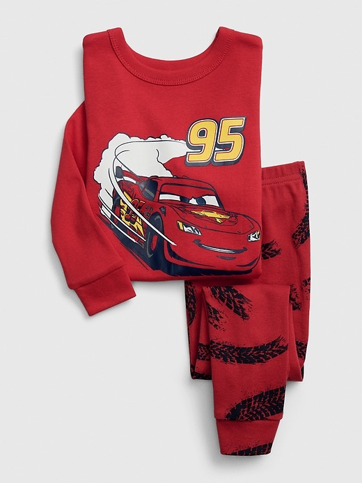 1 of 8 showing, with the color modern red of product babyGap &#124 Disney Pixar Cars PJ Set