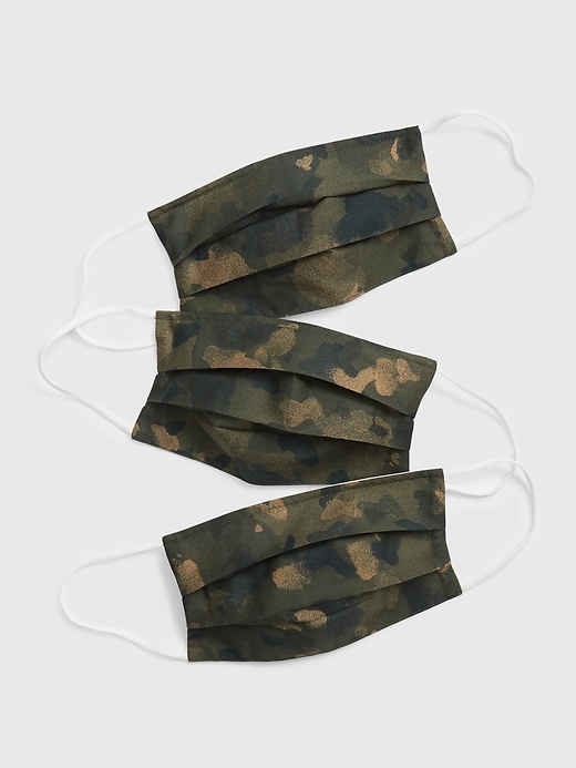 1 of 8 showing, with the color green camo of product Adult Face Mask (3-Pack)