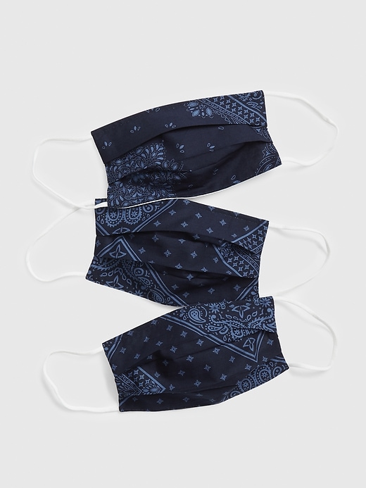 1 of 8 showing, with the color navy blue bandana of product Adult Face Mask (3-Pack)