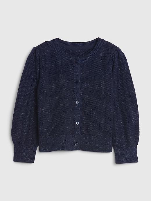 1 of 8 showing, with the color dark night of product Toddler Crop Cardigan
