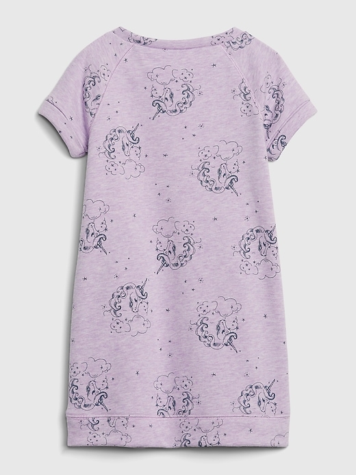 2 of 8 showing, with the color unicorns of product Toddler Sweatshirt Dress