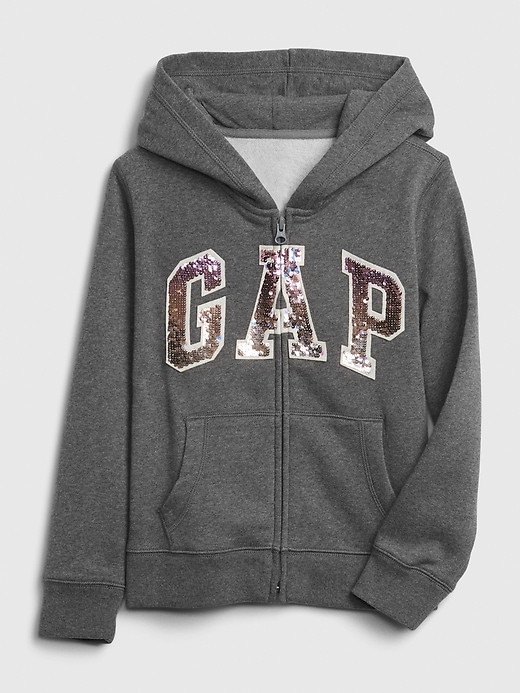 Image number 1 showing, Kids Flippy Sequin Gap Logo Hoodie