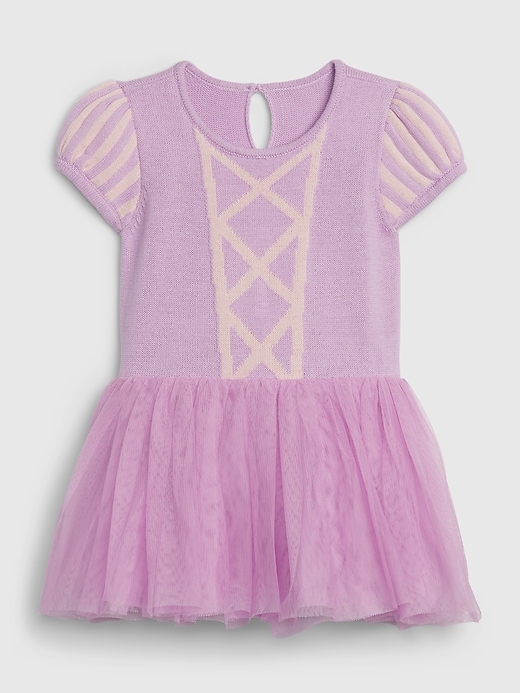 1 of 8 showing, with the color purple orchid rapunzel of product Gap × Disney Baby & Toddler Dress
