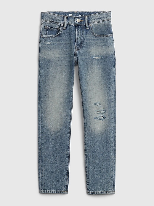 Image number 1 showing, Kids Distressed Slim Taper Jeans with Washwell&#153