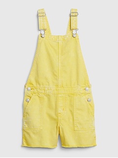 yellow denim overalls